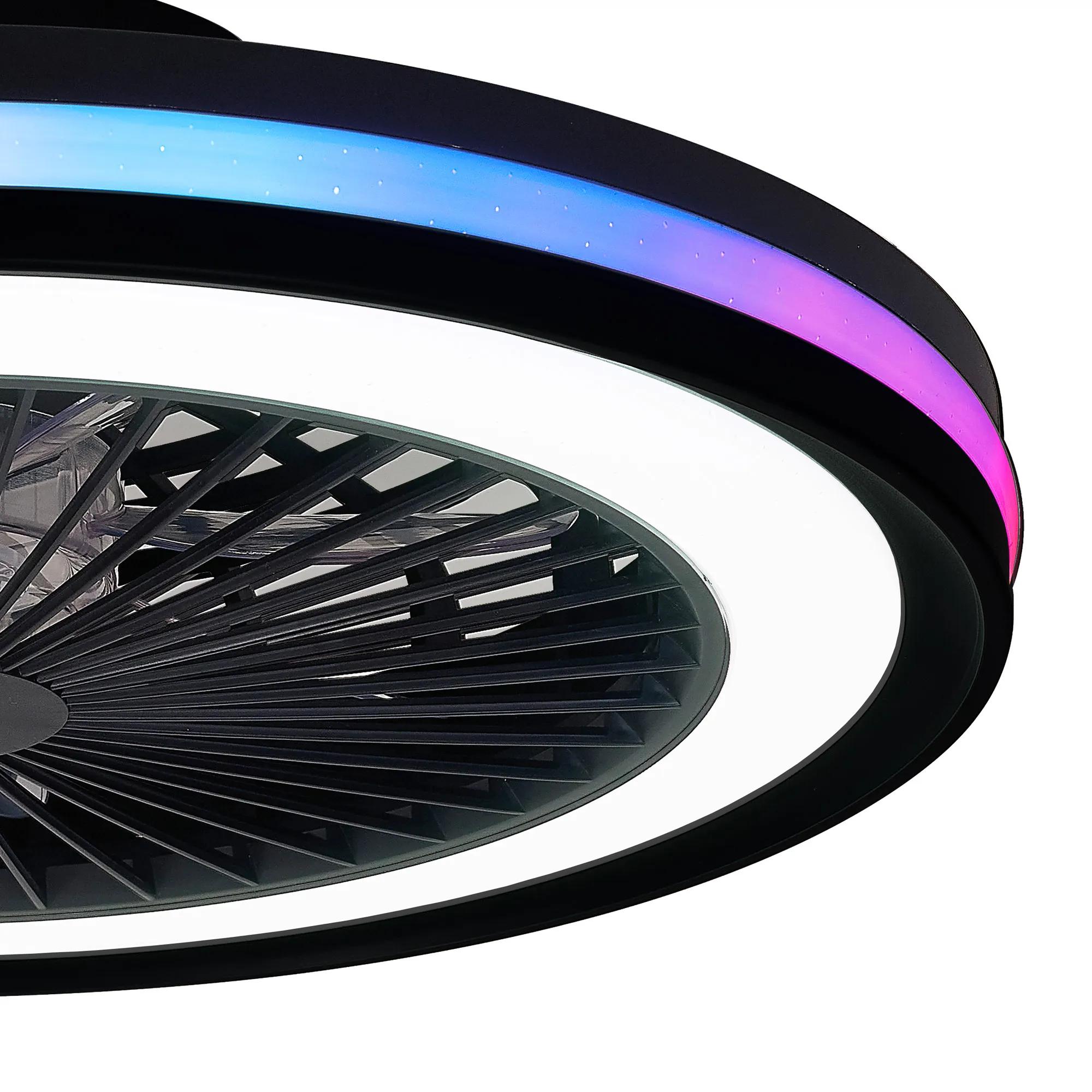 Gamer 40W LED Dimmable White/RGB Ceiling Light & Fan, Remote M8292  Mantra Ventilacion Gamer